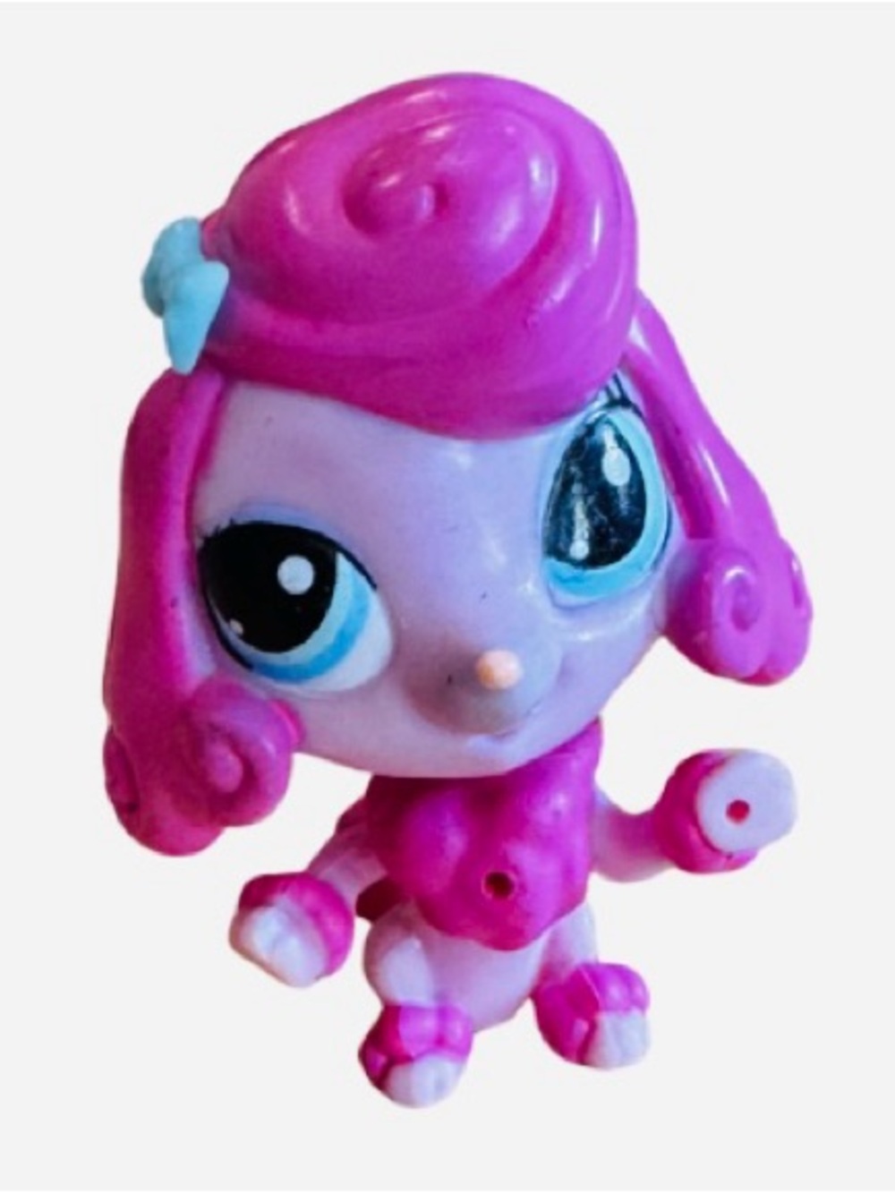 Littlest Pet Shop #3847 Glitzy Gaynor Pink Poodle Dog